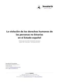 Titulo: La violación de los derechos humanos de las personas no binarias en el Estado español
