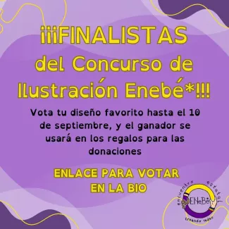 Cartel con texto sobre les finalistas del concurso