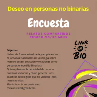 Cartel con resumen del texto de la encuesta