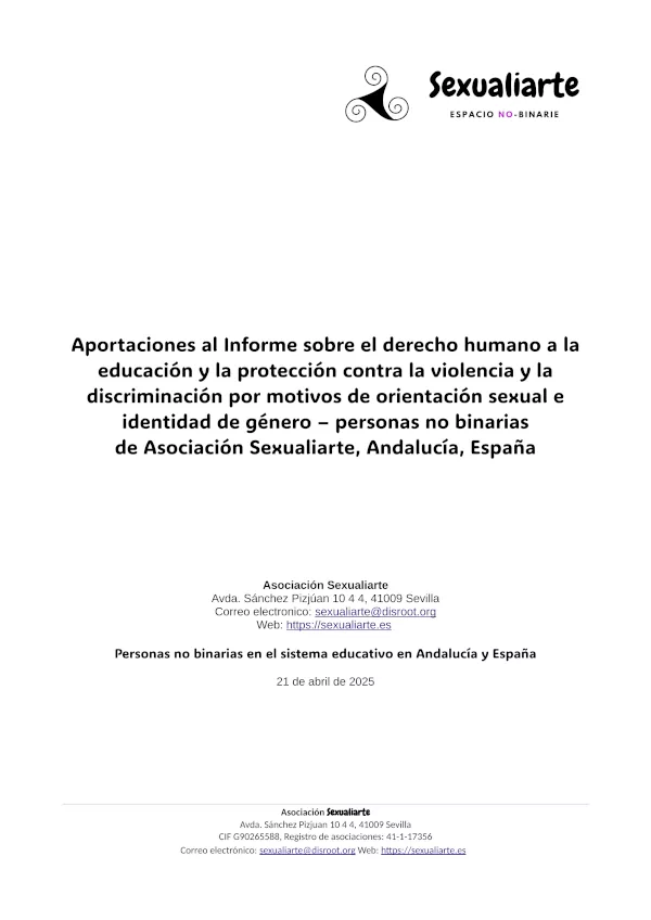 Portada del informe