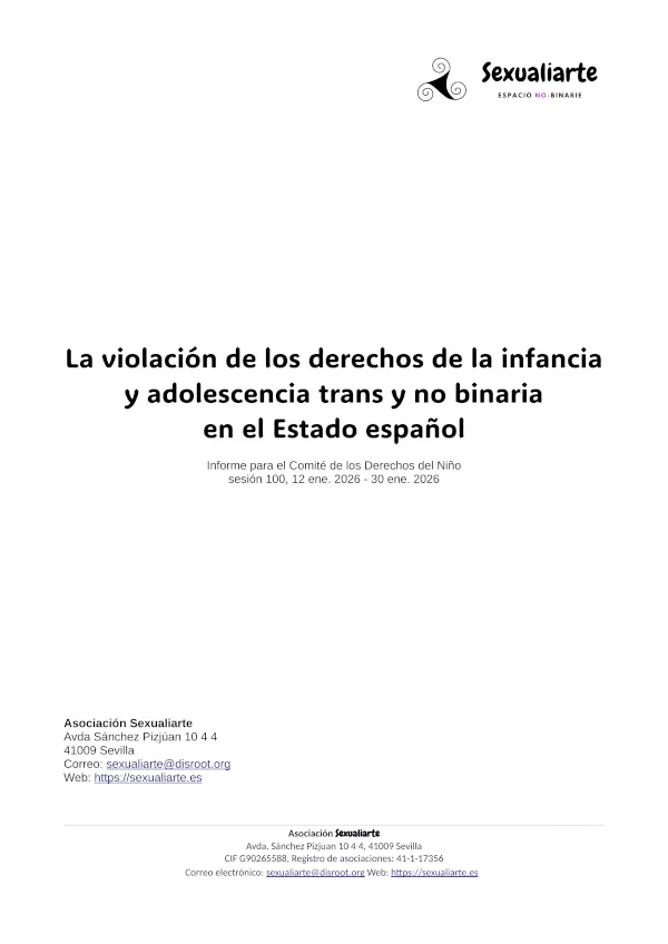 Portada del informe