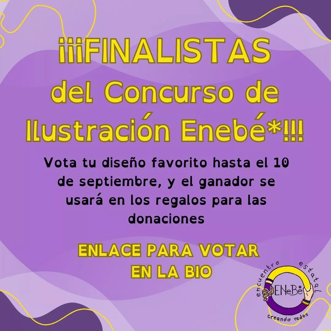 Cartel con texto sobre les finalistas del concurso